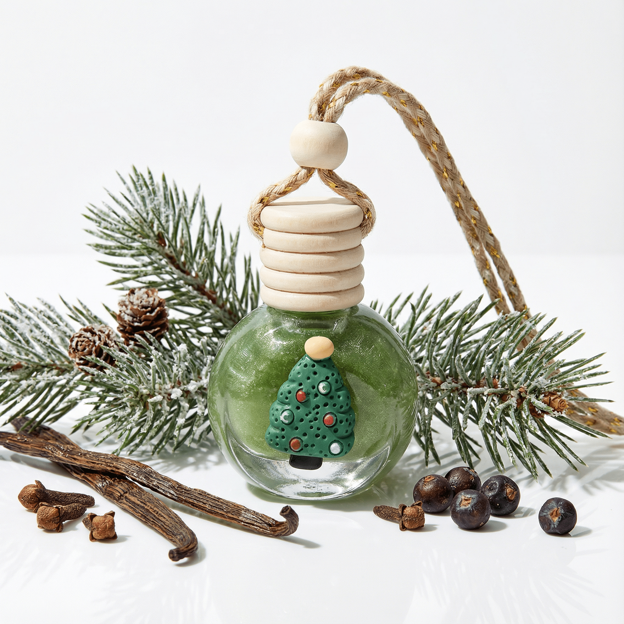 Carolina Christmas Pine Snow Globe Car Diffuser