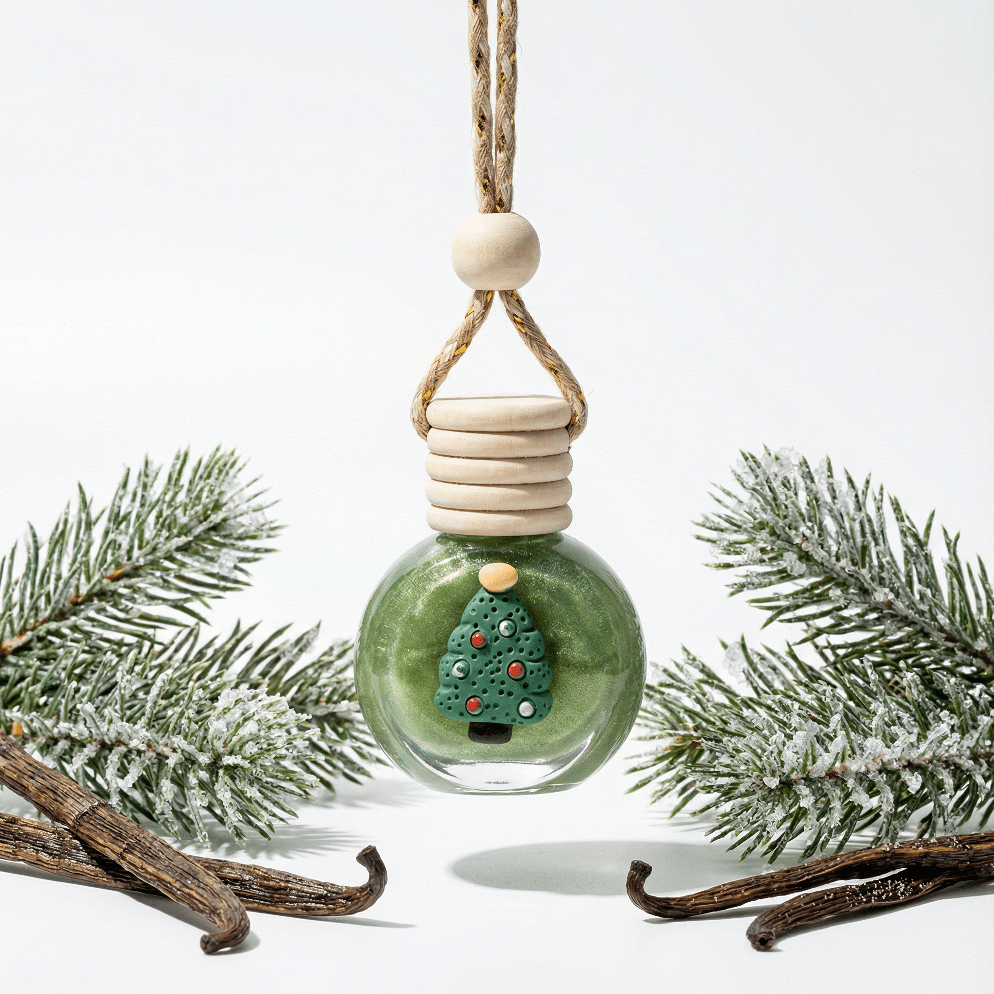 Carolina Christmas Pine Snow Globe Car Diffuser