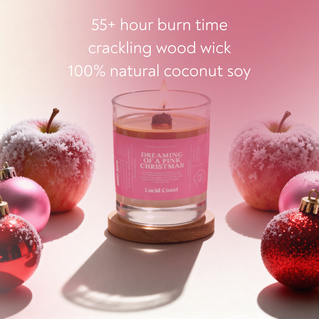 Pink Christmas Massage Candle