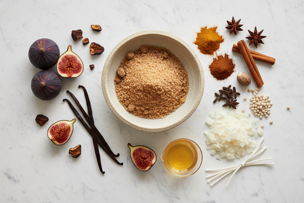 brown sugar and fig ingredients
