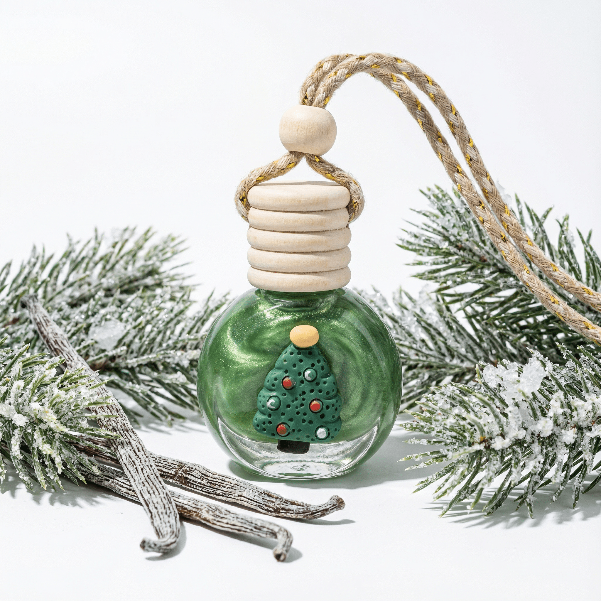Carolina Christmas Pine Snow Globe Car Diffuser